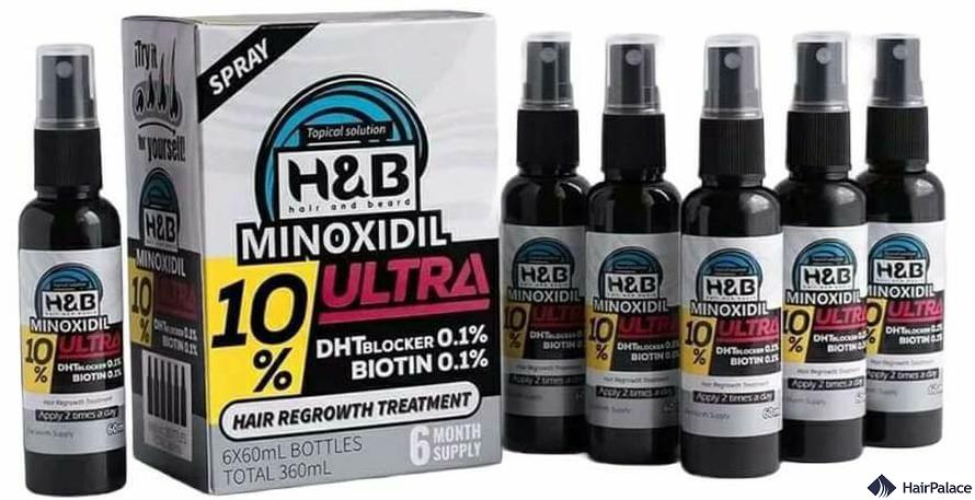 10 percent minoxidil against hair loss